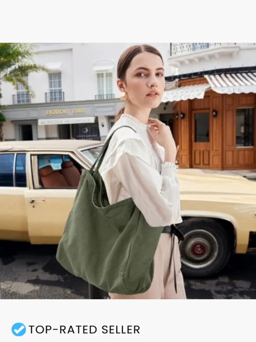 Large Canvas Hobo Tote Work Travel Shoulder Bag Purse